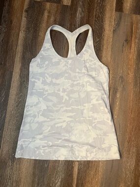 lululemon athletica White Camo Racerback Tank